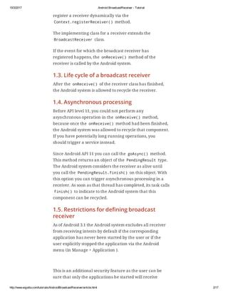 Android Broadcast Receiver Tutorial 的图像结果