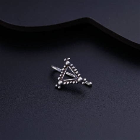 Buy Kimaya Nosepin (Clip-On) - Handcrafted Silver Jewelry | House of Aadyaa