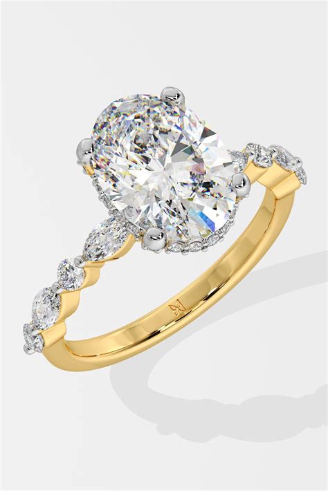 Buy 2.5 ct Oval Askew Lab Grown Diamond Solitaire Ring – House of Quadri