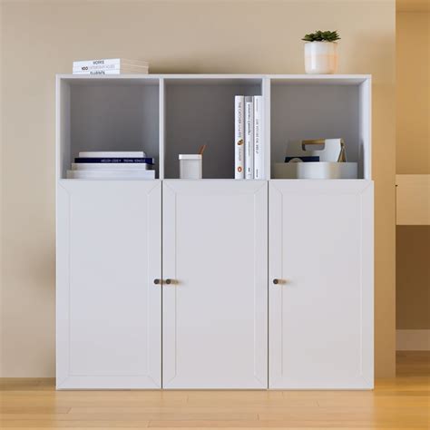Buy Helios Soho 3-Door Book Cabinet - White from Home Centre at just ...