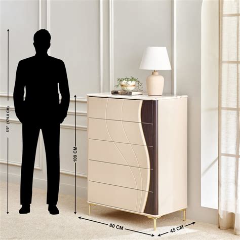 Buy Monalisa Chest of 5 Drawers - Brown from Home Centre at just INR ...