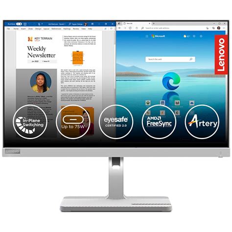 Buy Shop Lenovo L-Series L24m-40 24 inch FHD IPS Ultraslim Monitor at ...