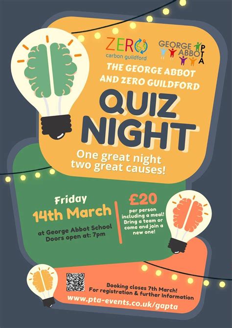 The George Abbot & ZERO Quiz Night, George Abbot School, Guildford, 14 ...