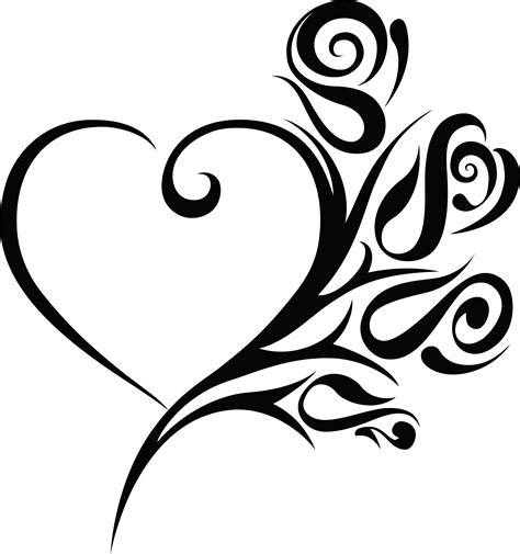 Free Heart Design Black And White, Download Free Heart Design Black And ...