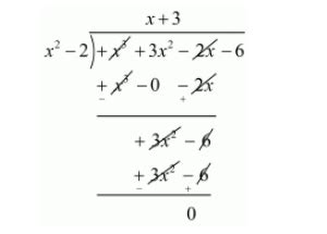 Find all the zeros of the polynomial x3 + 3x2 − 2x − 6,
