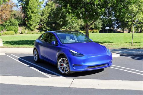 Matte Blue Tesla Model Y | Curva Concepts CFF70