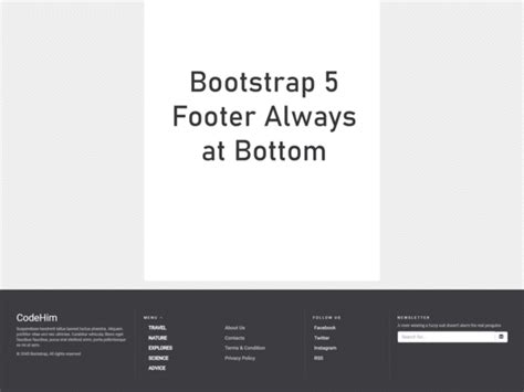 Footer in Bootstrap 5 Code 的图像结果