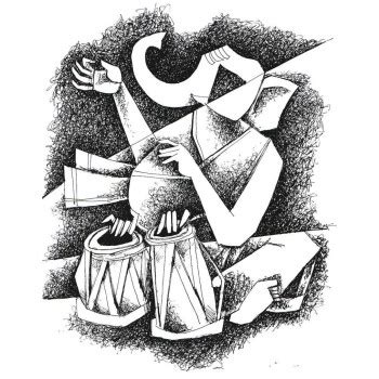 Ganesha playing tabla