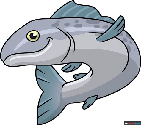Salmon Fish Drawing