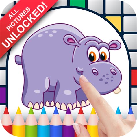 Cartoon Animals Color by Number - No Ads Pixel Art Game - Coloring Book ...
