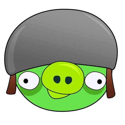 Helmet Pig! Angry Birds Pigs, Angry Birds Party, Green Angry Bird ...