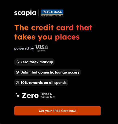Federal Scapia Credit Card: Get a Lifetime Free Credit Card With 10% ...