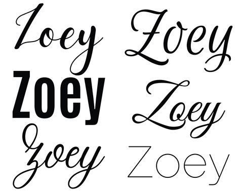 Zoey Svg , Baby Names Svg, Wedding Names Svg - Etsy | Free cursive ...