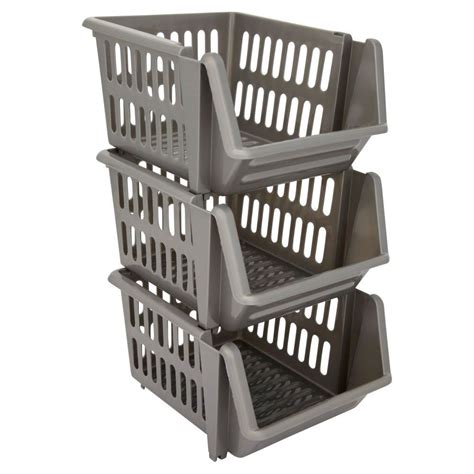 Image result for Plastic Stackable Storage Shelves