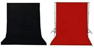 Cam Cart 8x12 FT Black & Red LEKERA Backdrop Photo Light Studio ...