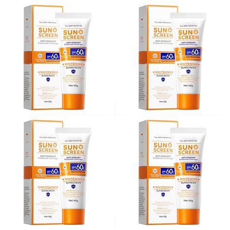 SunscreenSPF60+ Long Term Against Sunburn Aging Moisturizer Natural & Organic Hydrates And Skin ...