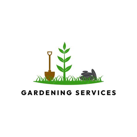 Premium Vector | Gardening service logo design with plant sones and ...