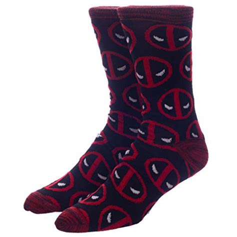 Buy Marvel Deadpool Comic Character Crew Socks (Pack of 5),10-13,Multi ...