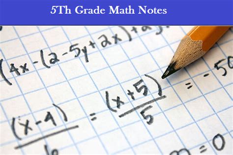 5th Grade Math Study Notes 的图像结果