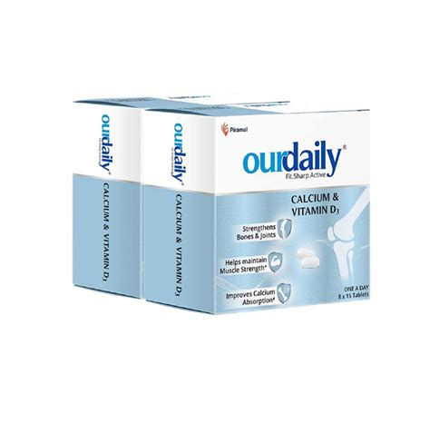 Buy Ourdaily calcium and vitamin D3 Tablets online -Wellify