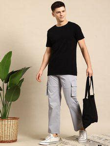 Price History of Mast And Harbour Men Regular Fit Grey Polyester Trousers