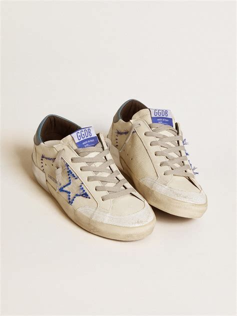 Women’s Super-Star LTD in nappa with embroidered star and leather heel ...