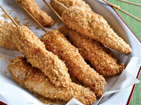 Oven-Fried Chicken-on-a-Stick with Vidalia-Honey Mustard Dipping Sauce ...