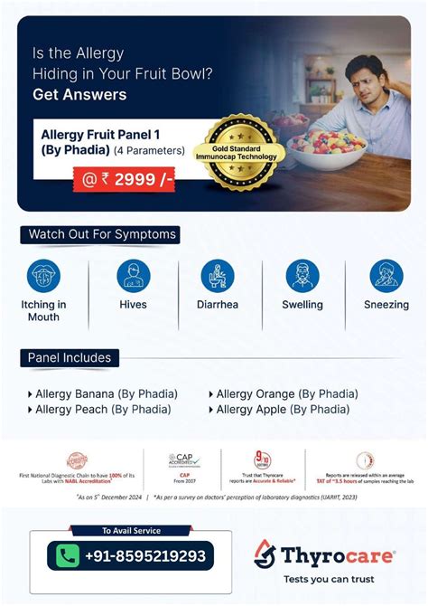 Allergy Fruit Panel 1 by Phadia | Thyrocare