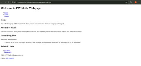 Image result for HTML File Format Example