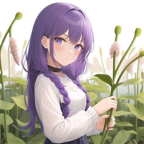 Purple hair anime girl - ePuzzle photo puzzle