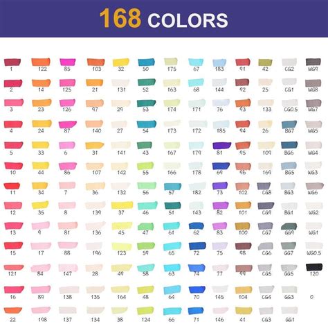 Buy Lightwish Alcohol Markers, 168 Colors Marker Pens Dual Tips for ...