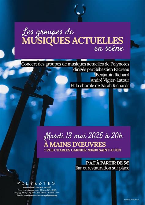 Les groupes de musiques actuelles en scène, Mains d'Œuvres, Saint-ouen ...