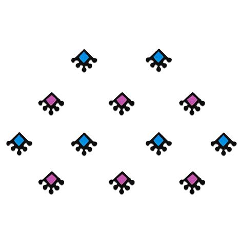 Comet Busters® Multicolor, Pink, Blue Square PVC Bindi (6mm ...