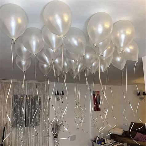 20/50pcs 10" Pearlescent White Latex Balloons, Balloon Arch Garland ...