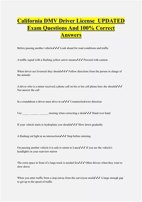 Image result for Driver License Test Questions