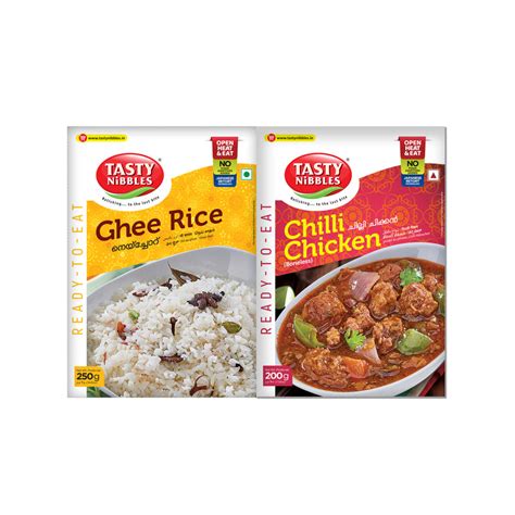 Ghee Rice And Chicken Curry Combo Pack – Tasty Nibbles