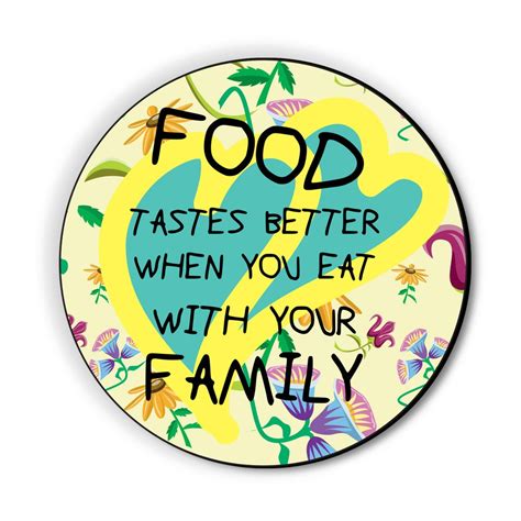Buy Seven Rays Food Tastes Better with Family Round Fridge Magnet ...