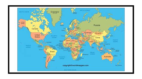 Image result for Basic World Map Labeled