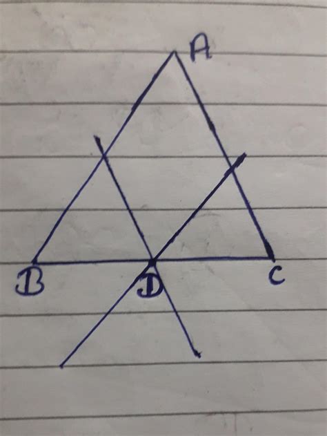 ABC is a triangle and D is a point on BC (as shown in fig. 43 ...