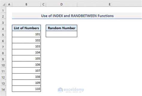 Generate Random Number from List in Excel (4 Ways) - ExcelDemy