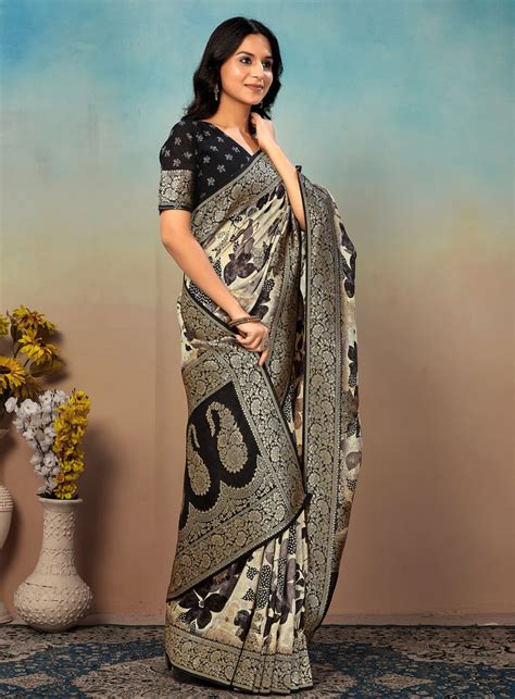 Floral Print Saree – Nupur Collection