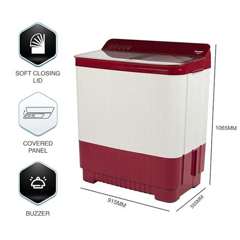 Panasonic 12 kg 5 Star Semi-Automatic Glass Lid NA-W120H6RRB | ZARC INDIA