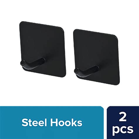 Buy bb home Stainless Steel Spray Square Adhesive Hook Set - Strong ...