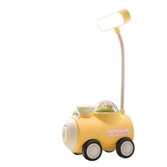 Buy Flenzy Plastic Train Table Desk Lamp with Pen Holder, Yellow, Pack ...