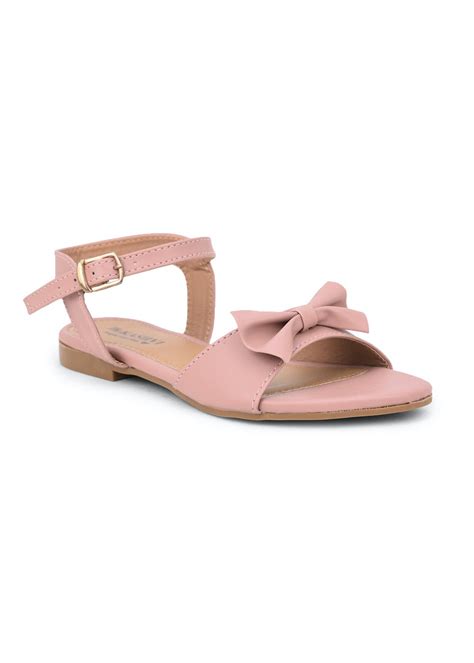 Get Bow Detail Pink Slingback Sandal at ₹ 439 | LBB Shop