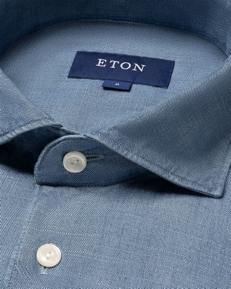 Light Blue Denim Shirt - Eton