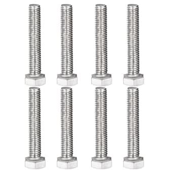 MroMax M8x45 Hex Bolts Stainless Steel 8PCS Hex Screws Bolts Fastener ...