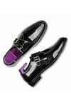 Buy Black Patent Leather Monk Strap Shoes For Men by Wednesday ...