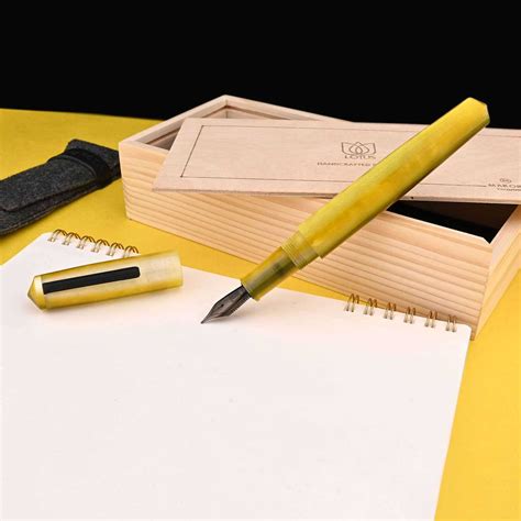 Lotus Saral Halos Special Edition Fountain Pen, Ocherous - Steel Nib ...