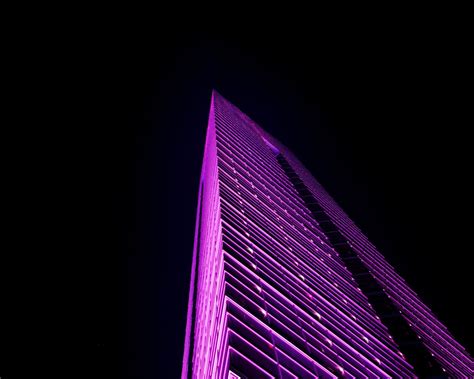 Download wallpaper 1280x1024 building, backlight, edges, purple ...